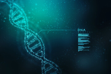 Abstract medical DNA on medical background