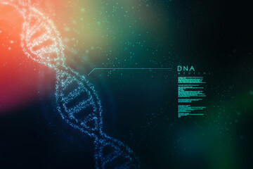 Abstract medical DNA on medical background