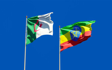 Flags of Ethiopia and Algeria.
