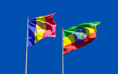 Flags of Ethiopia and Andorra.