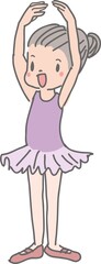 バレエを踊る女の子のイラスト