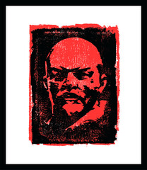Illustration poster of Vladimir Lenin