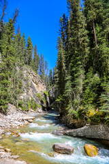 Fototapeta na wymiar Johnston Canyon in Banff National Park