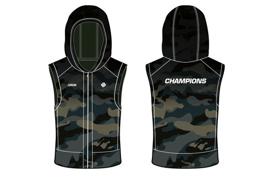 Sleeveless Tank Top Basketball Jersey Vest Design Camouflage