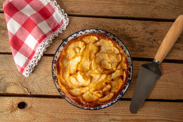 delicious homemade round apple pie