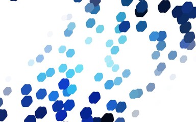 Light BLUE vector banner set of circles, spheres.