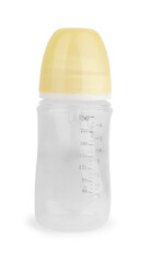 Baby bottle with milk with clipping path