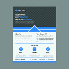 Professional creative leaflet flyer design
