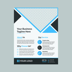 Modern corporate leaflet flyer design

