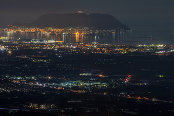城岱牧場からの函館裏夜景