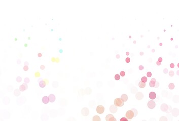 Light Pink, Yellow vector template with circles.