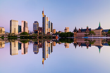 Frankfurt am Main. Cityscape image of Frankfurt am Main during sunrise. Serial view