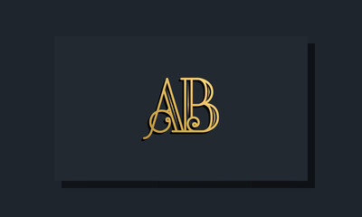 Minimal Inline style Initial AB logo.