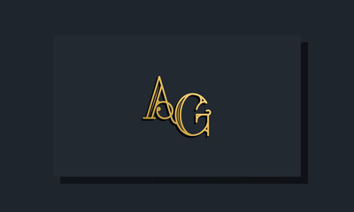 Minimal Inline style Initial AG logo.