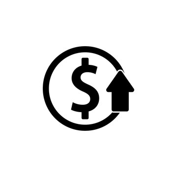 cost reductions icon, decrease icon, increase icon vector symbol