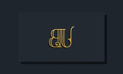 Minimal Inline style Initial BU logo.