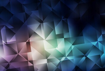 Dark Blue, Red vector polygon abstract background.