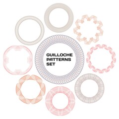 Guilloche patterns installed. Vector illustration for your perfect design