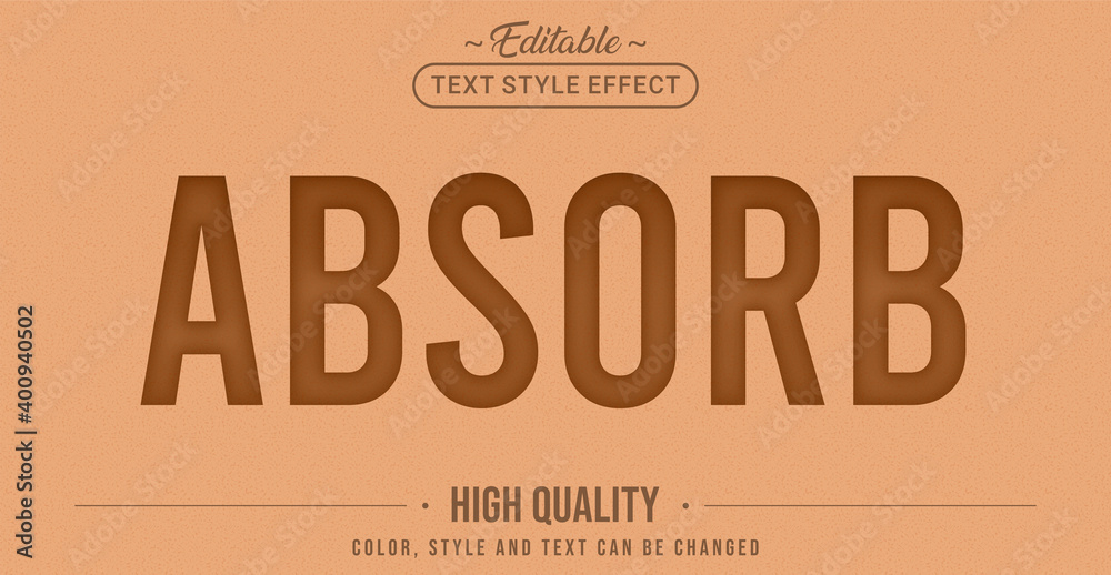 Aufkleber Editable text style effect - Absorb Minimalism text style theme.