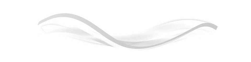 Wellen Band Banner Grau Silber
