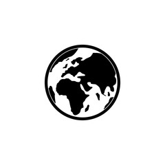 globe icon vector symbol of go to web
