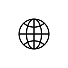 globe icon vector symbol of go to web