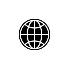 globe icon vector symbol of go to web
