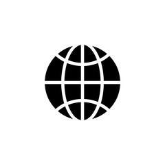 globe icon vector symbol of go to web