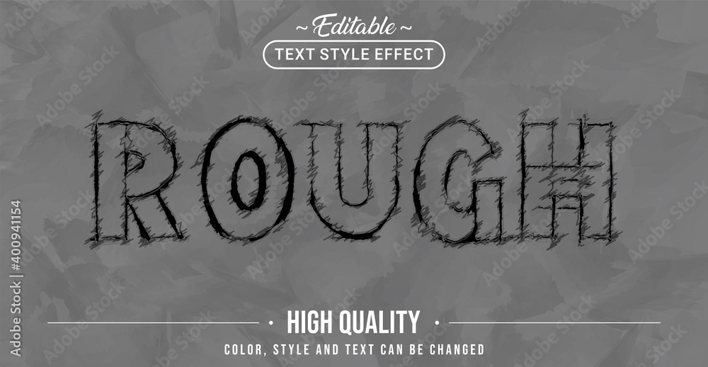 Poster Editable text style effect - Black Rough text style theme.