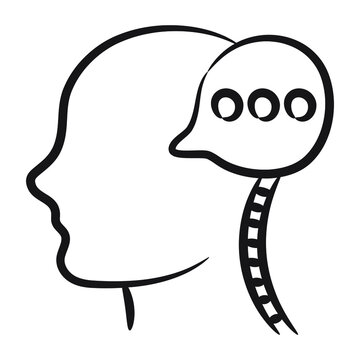 
An Icon Of Self Talk In Doodle Design
