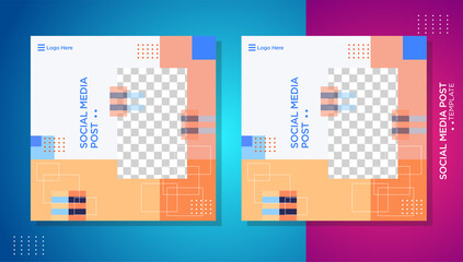 Modern minimalist social media post, colorful, fluid, perfect for your business, re-editable, eps 10
