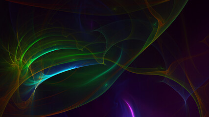 3D rendering abstract colorful fractal light background