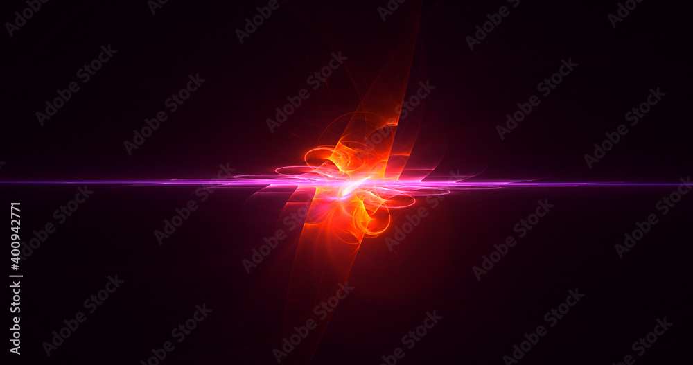 Wall mural 3d rendering abstract colorful fractal light background