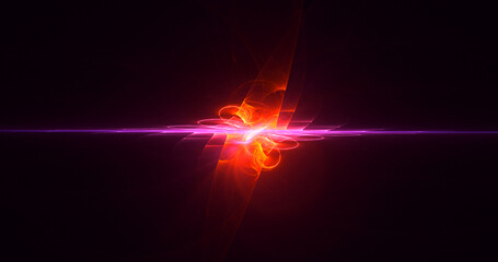 3D rendering abstract colorful fractal light background
