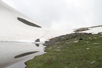 trekking  and hiking on snow mountains of Kashmir 