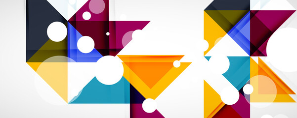 Set of vector triangle geometric backgrounds. Vector illustration for covers, banners, flyers and posters and other designs