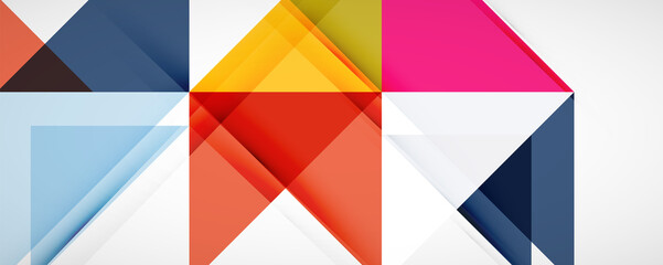 Set of vector triangle geometric backgrounds. Vector illustration for covers, banners, flyers and posters and other designs