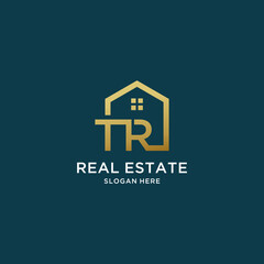 Letter tr home logo for real estate