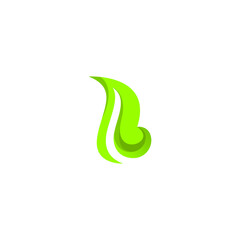 B Leaf Nature Logo Design