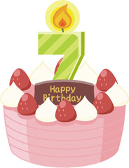 バースデーケーキ, 誕生日ケーキ, バースデー, ハッピーバースデー, 誕生日, ケーキ, ホールケーキ, 生クリーム, クリーム, チョコレート, チョコ, プレート, 食べ物, お菓子, デザート, スイーツ, 洋菓子, プレゼント, イベント, お祝い, 記念日, おやつ, 甘い, かわいい, ギフト, 贈り物, イラスト, フルーツ, 苺, 行事, 年中行事, おいしい, 果物, 赤色, 