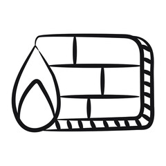 
Firewall icon in doodle vector design.
