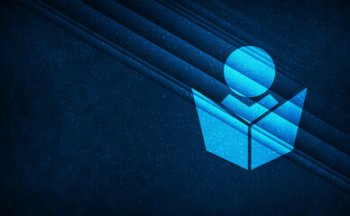 Elearning icon natural sky light abstract dark blue background stripes pattern illustration
