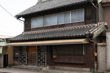 Fototapeta na wymiar Townscape of Satte-juku on old Nikko Road