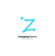 the simple modern logo of letter z with white background
