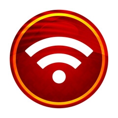 Wifi icon creative red round button illustration design