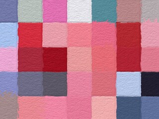 colorful abstract mosaic with a rough texture background. Sweet color square pattern background. Picture for creative wallpaper or design art work. Backdrop have copy space for text.