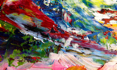 Color texture. Hand drawn oil painting on canvas. Abstract art background.  Modern, contemporary...