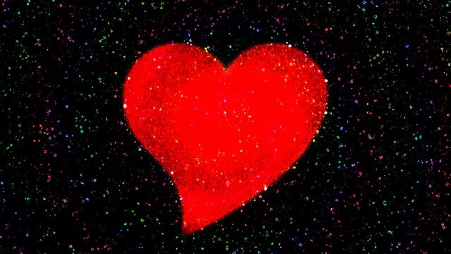 festive background with a different heart