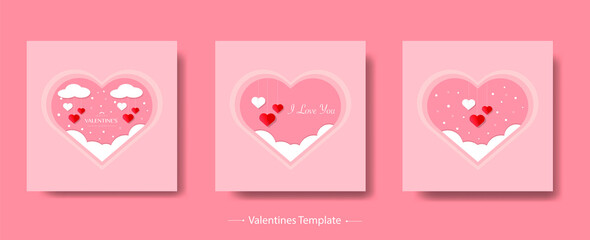Valentines Day Template Bundle Vector