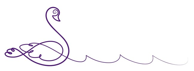 The stylized swan symbol with wave. 